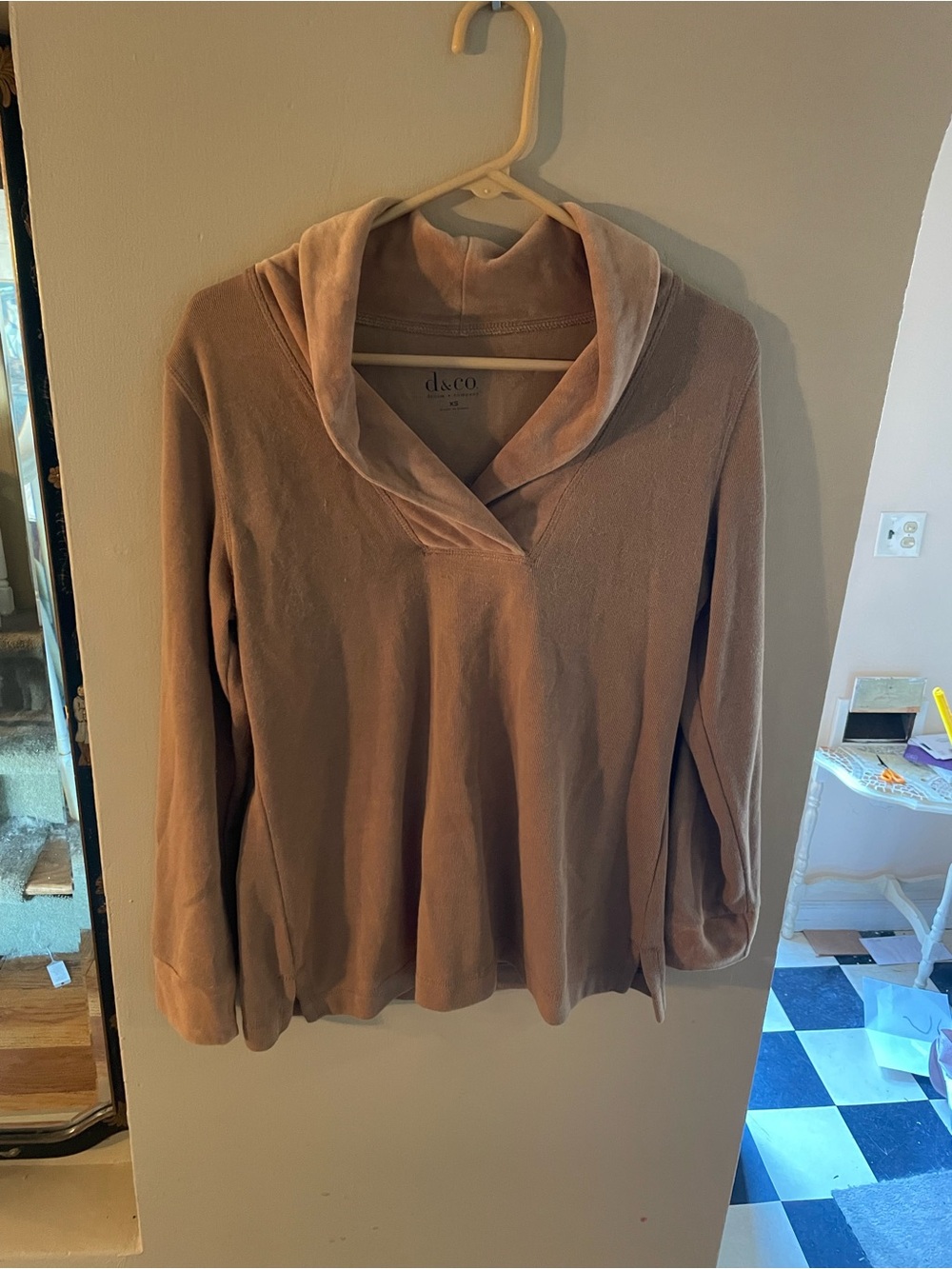 Denim & Co. tan Pullover top